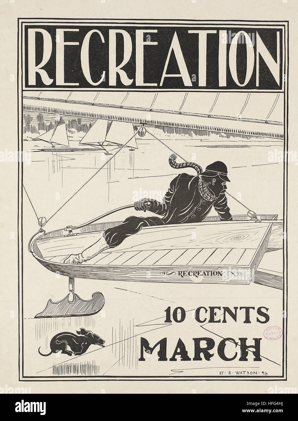 Recreation, 10 cents, March Stock Photo