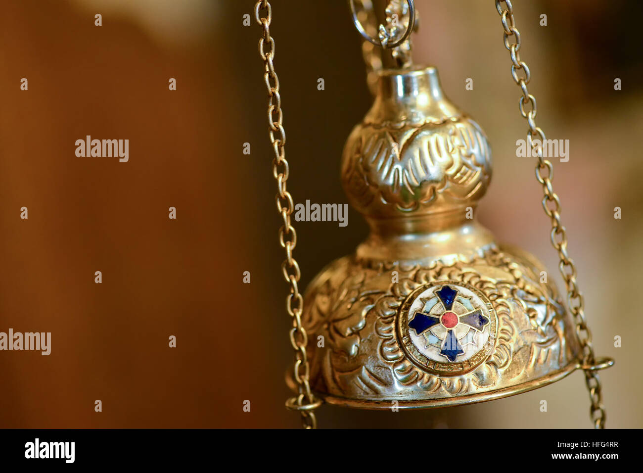 Censer in the church in natural light Stock Photo - Alamy