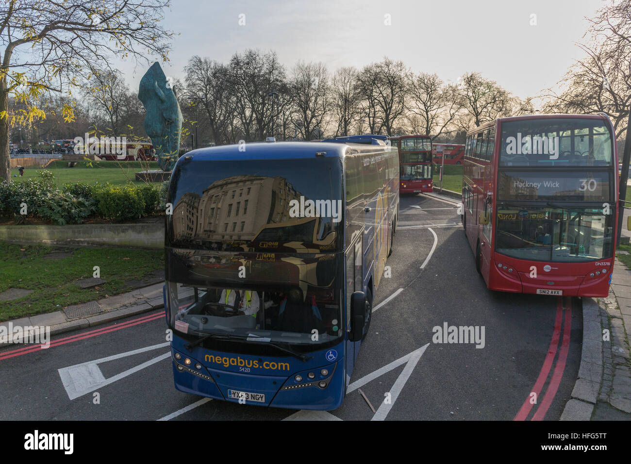 Megabus coach in London Stock Photo Alamy