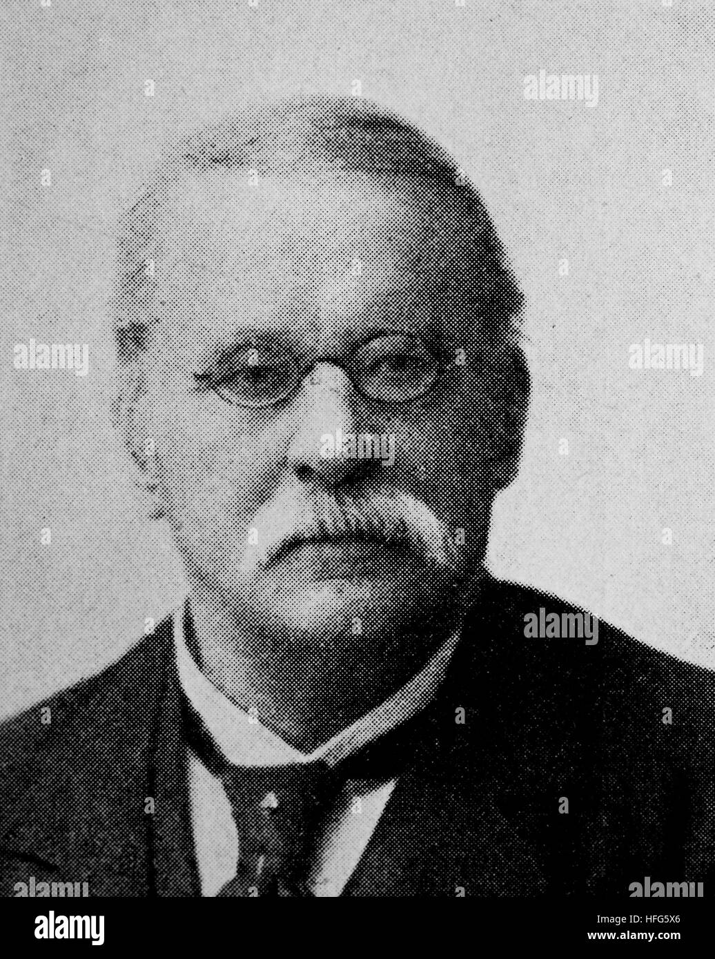 Julius Schaeffer, 1823-1902, war ein deutscher Musiker, Dirigent und Komponist., reproduction photo from the year 1895, digital improved Stock Photo