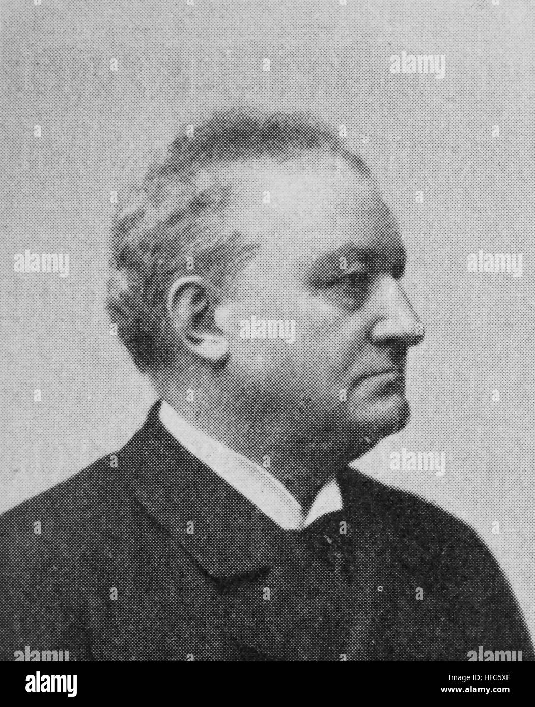 Bernhard Baumeister Bernhard Baumueller, 1827 - 1917, Was a German-Austrian actor, reproduction photo from the year 1895, digital improved Stock Photo