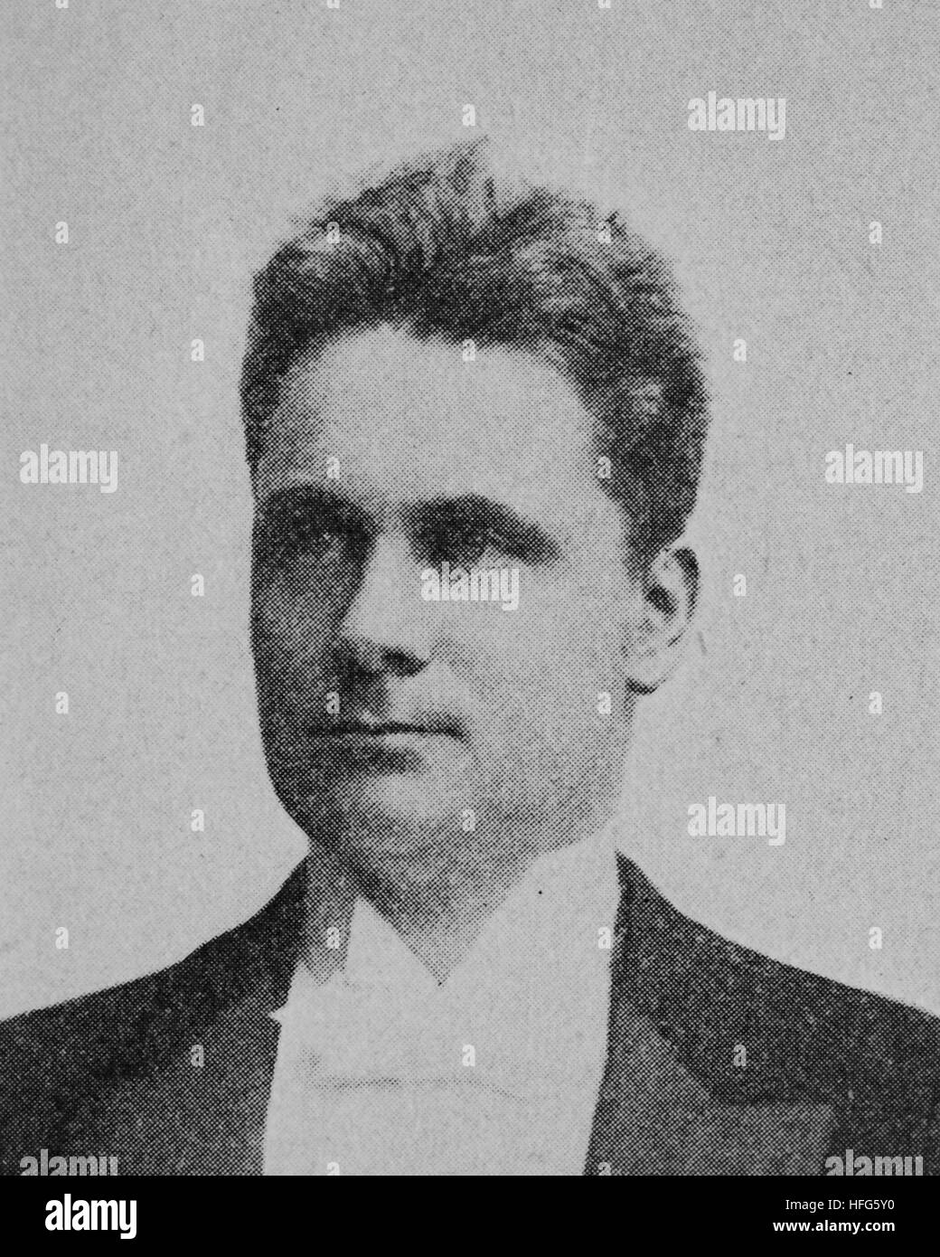 Hugo August Thimig, 1854 - 1944, although born in Germany, spent his working life in Austria as an actor, director, and director of the Burgtheater in Vienna., reproduction photo from the year 1895, digital improved Stock Photo