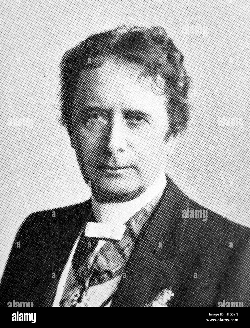 Friedrich Haase, 1827 - 1911, was a prominent German actor and theatre director, reproduction photo from the year 1895, digital improved Stock Photo