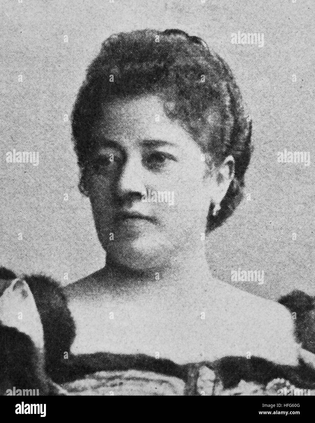 Fanny Moran-Olden, 1855 -1905, Was a German opera singer, reproduction photo from the year 1895, digital improved Stock Photo
