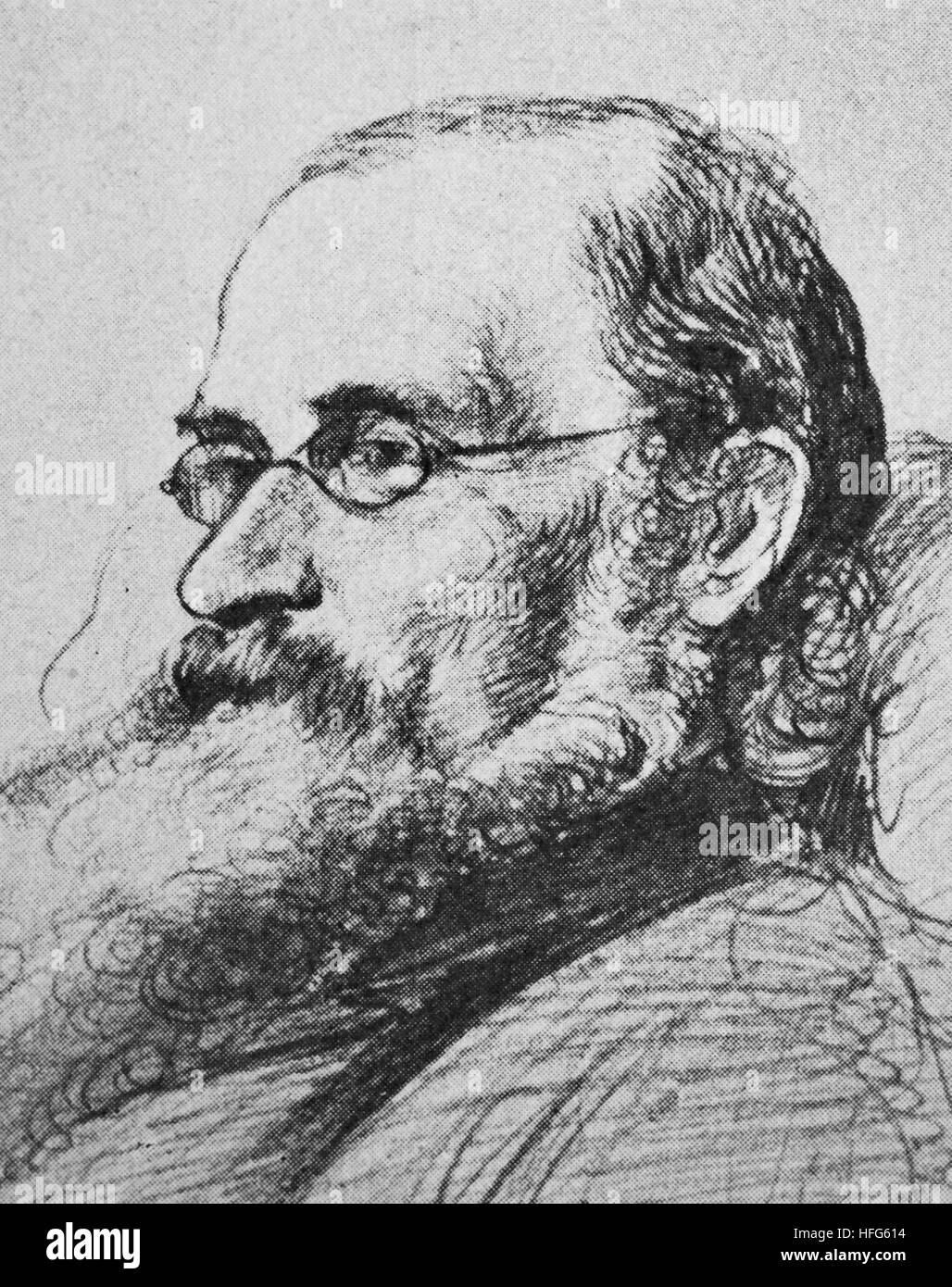 Arrey von Dommer, 1828 -1905, war ein deutscher Musikhistoriker und Bibliothekar., reproduction photo from the year 1895, digital improved Stock Photo
