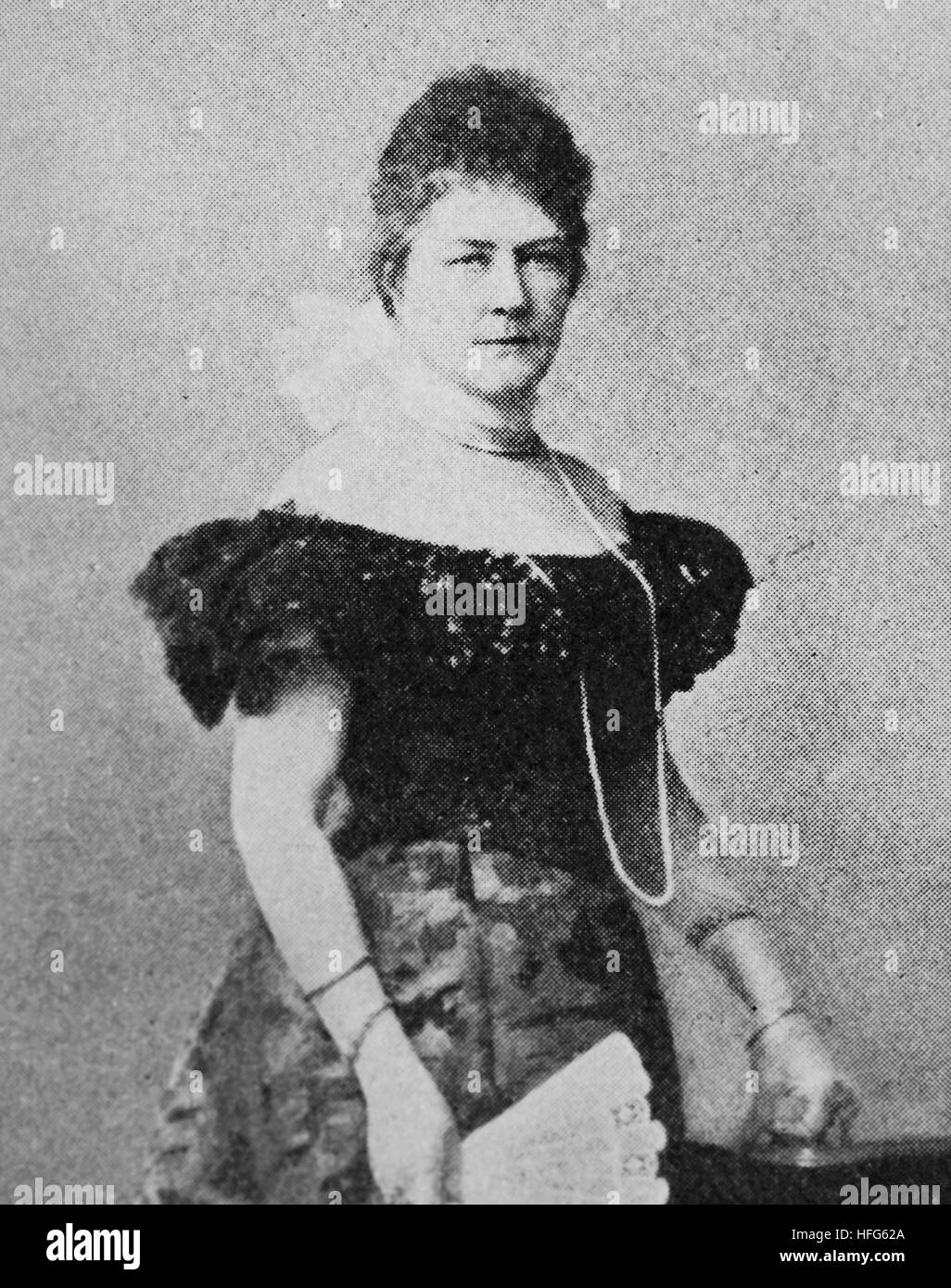 Amalie Maria Joachim, geb. Schneeweiss, 1839 - 1899, Was an Austrian-German opera singer, reproduction photo from the year 1895, digital improved Stock Photo