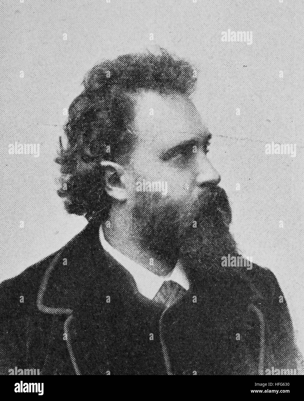 Wilhelm Kienzl , 1857 - 1941, was an Austrian composer, reproduction photo from the year 1895, digital improved Stock Photo
