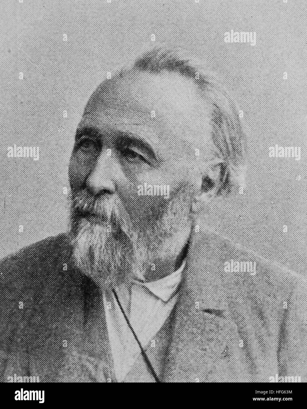 Adolf Pichler, 1819-1900, was an Austrian writer and scientist., Reproduction photo from the year 1895, digital improved Stock Photo