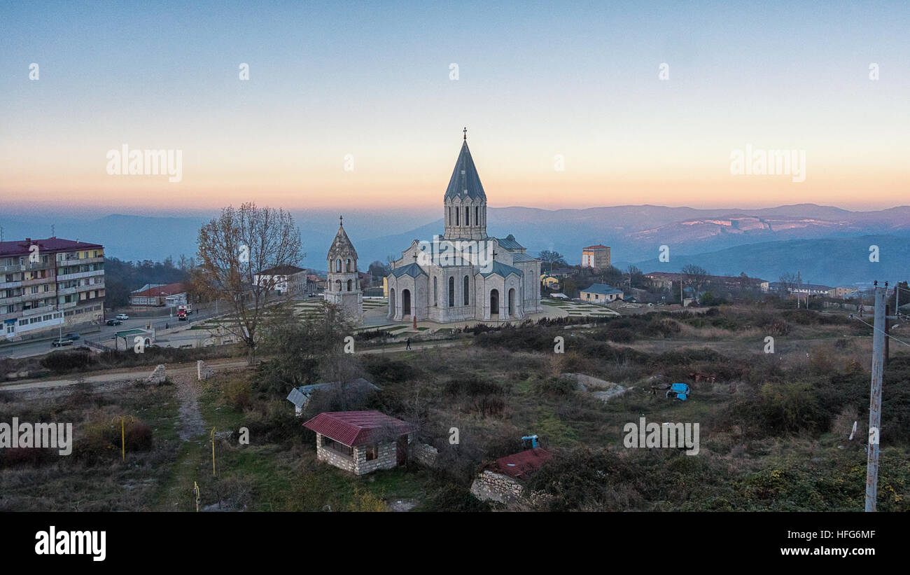 Ghazanchetsots Cathedral in Shushi in Nagorno Karabakh Stock Photo