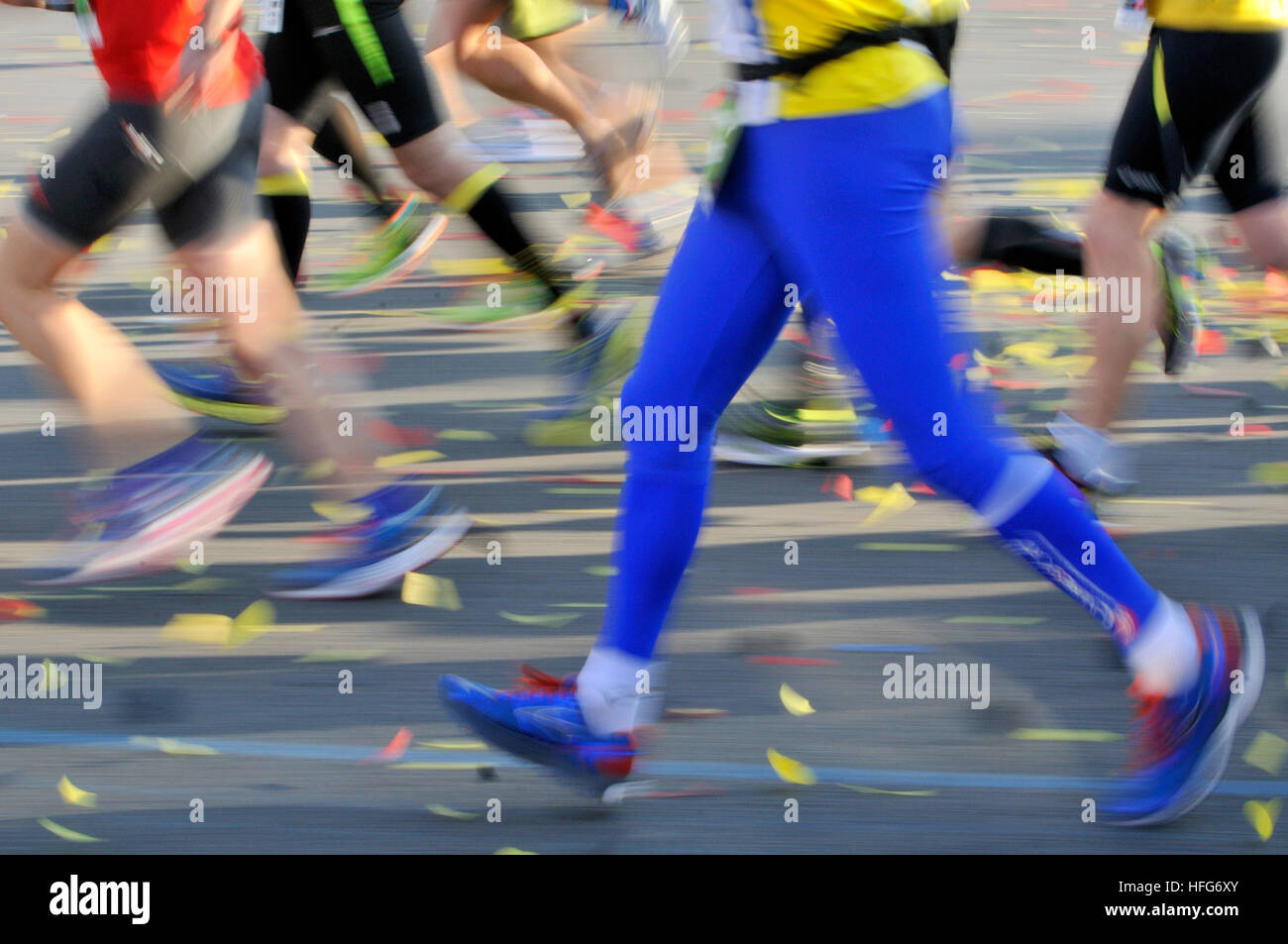 Urban athletes running, Barcelona, Catalonia, Spain Stock Photo Alamy