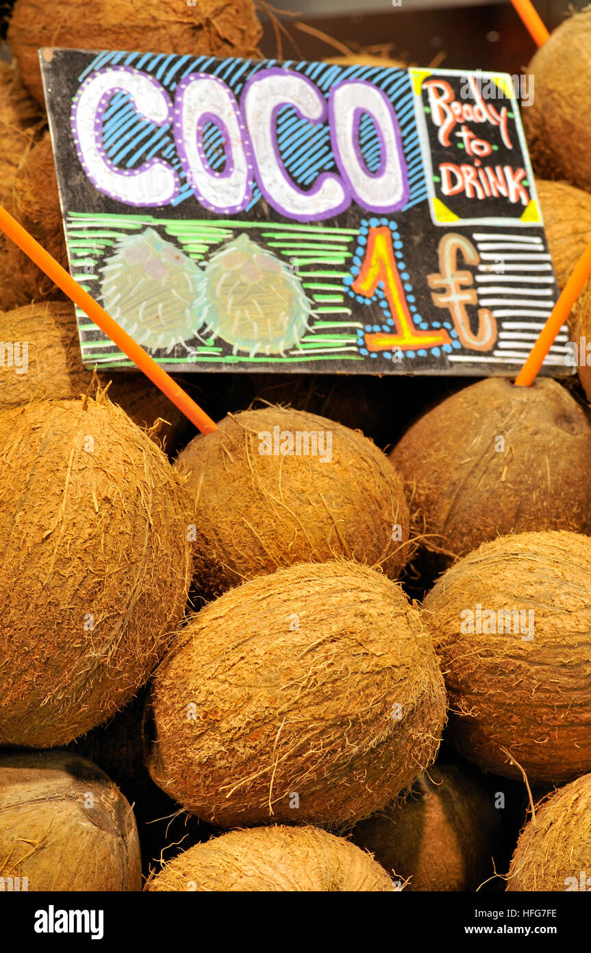Coconuts for sale Stock Photo Alamy