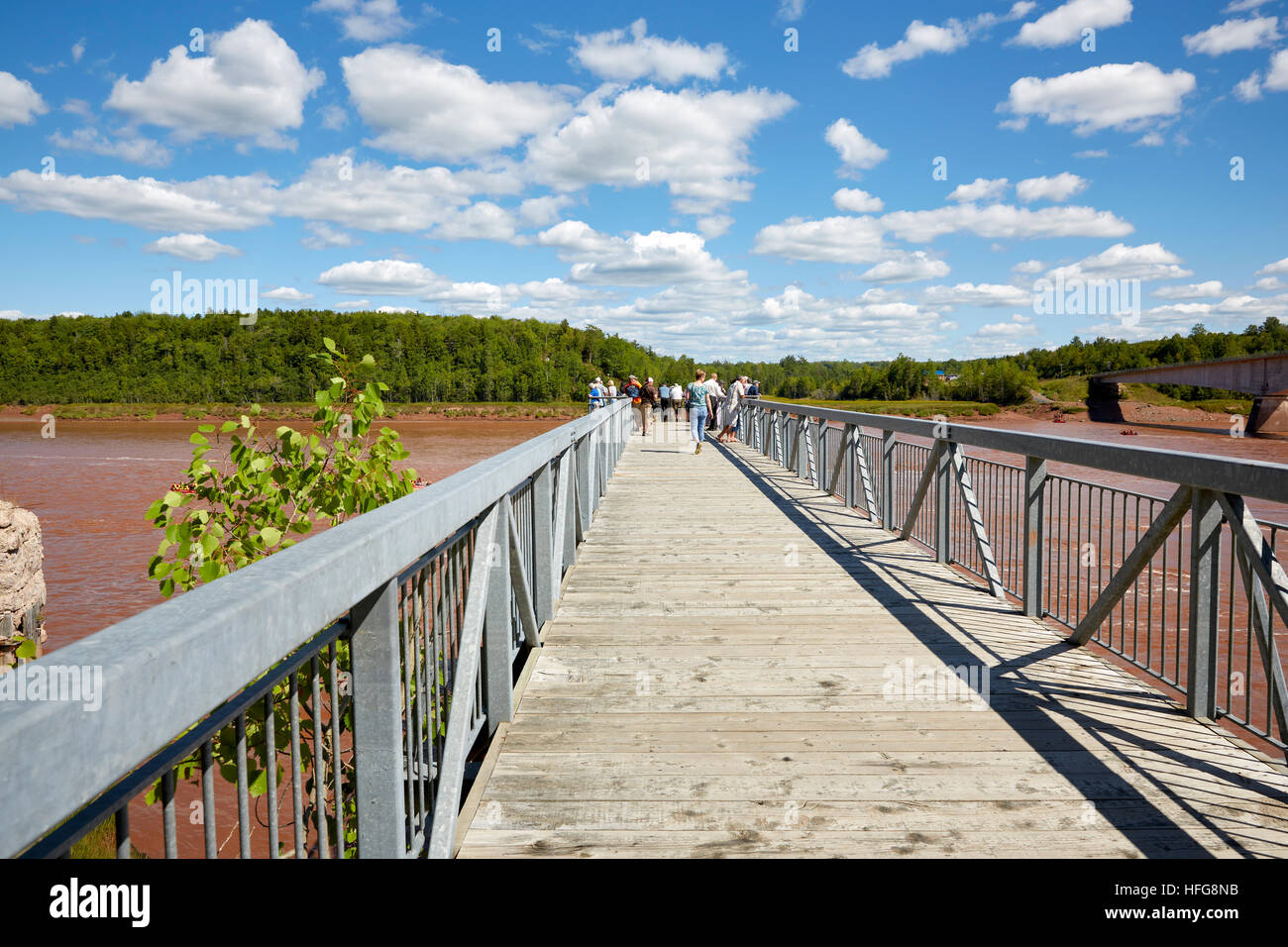 Tidal bore viewing platform shubenacadie hires stock photography and