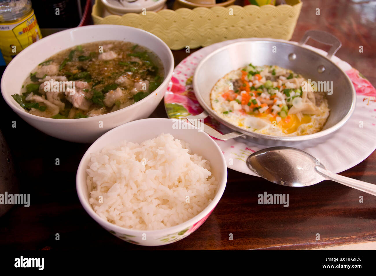 Breakfast in Chiang Khan Stock Photo - Alamy