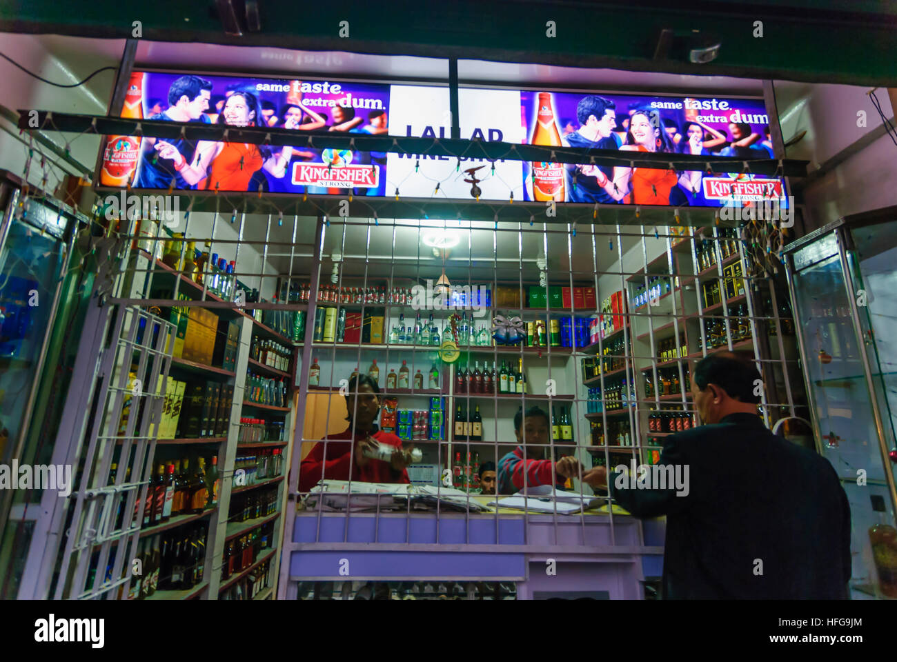 Shillong Alcohol sales shop, Meghalaya, India Stock Photo Alamy
