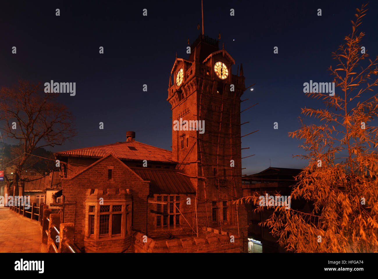 Darjeeling: Bell tower, West Bengal, Westbengalen, India Stock Photo