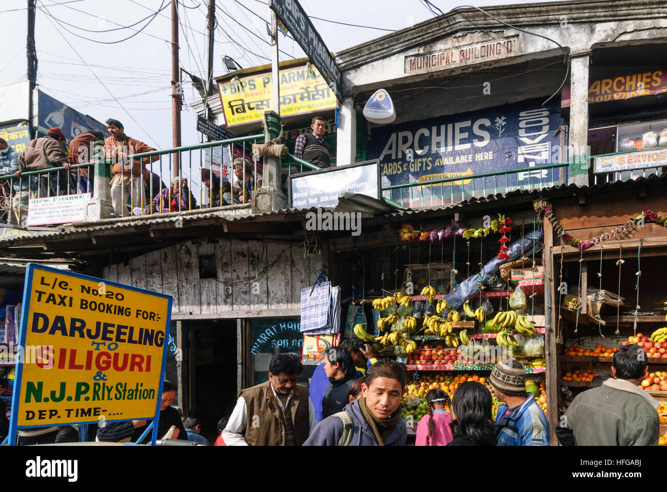 Darjeeling: Chowk Bazar, West Bengal, Westbengalen, India Stock Photo