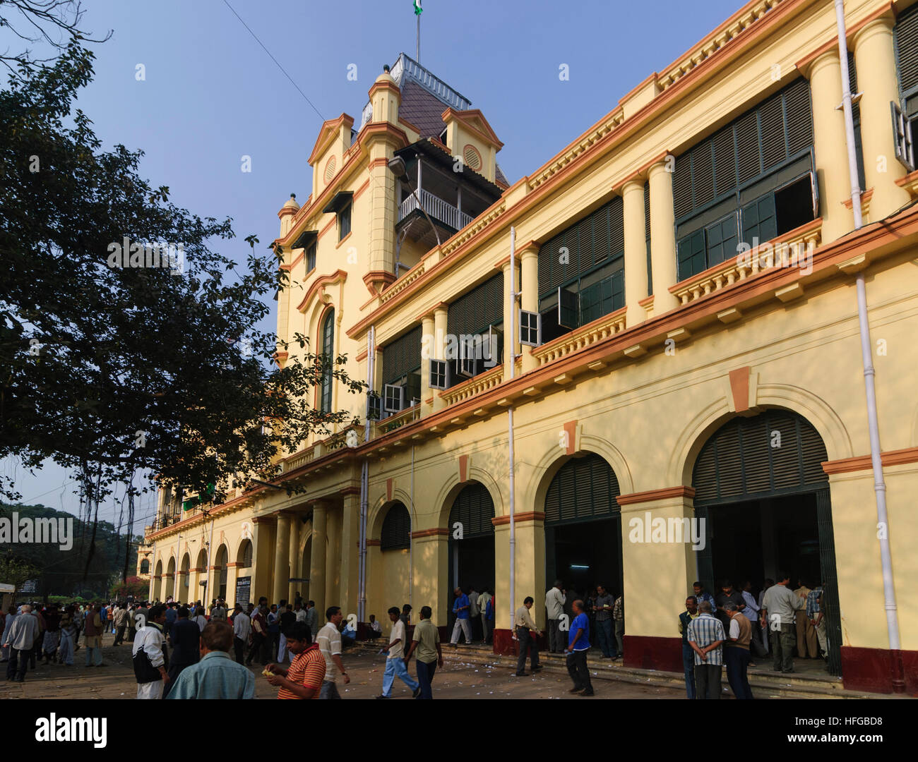 Kolkata (Calcutta, Kalkutta): Raceway grandstand building, West Bengal, Westbengalen, India Stock Photo