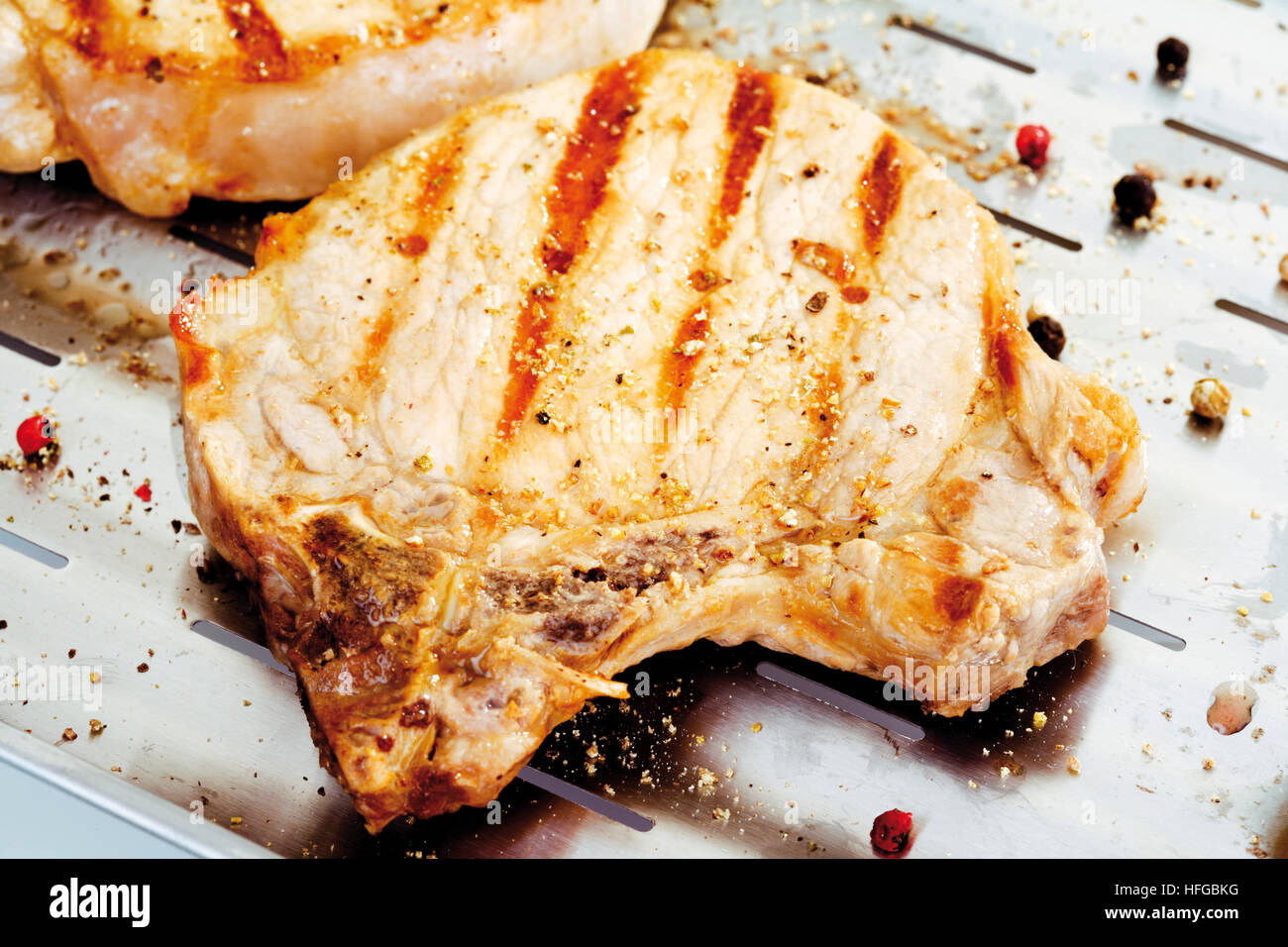 Grilled pork cutlet Stock Photo Alamy