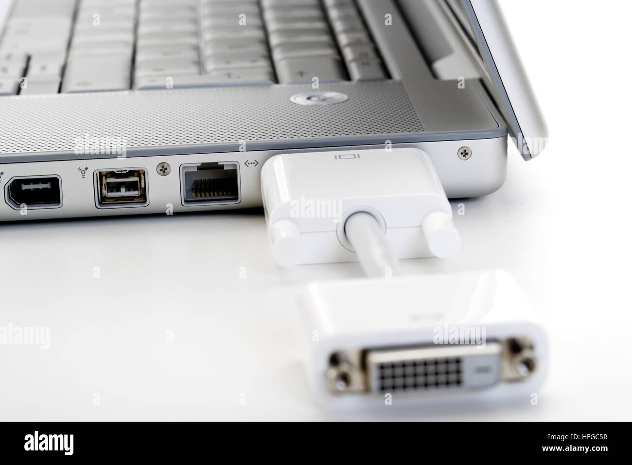 Laptop, VGA plug Stock Photo Alamy