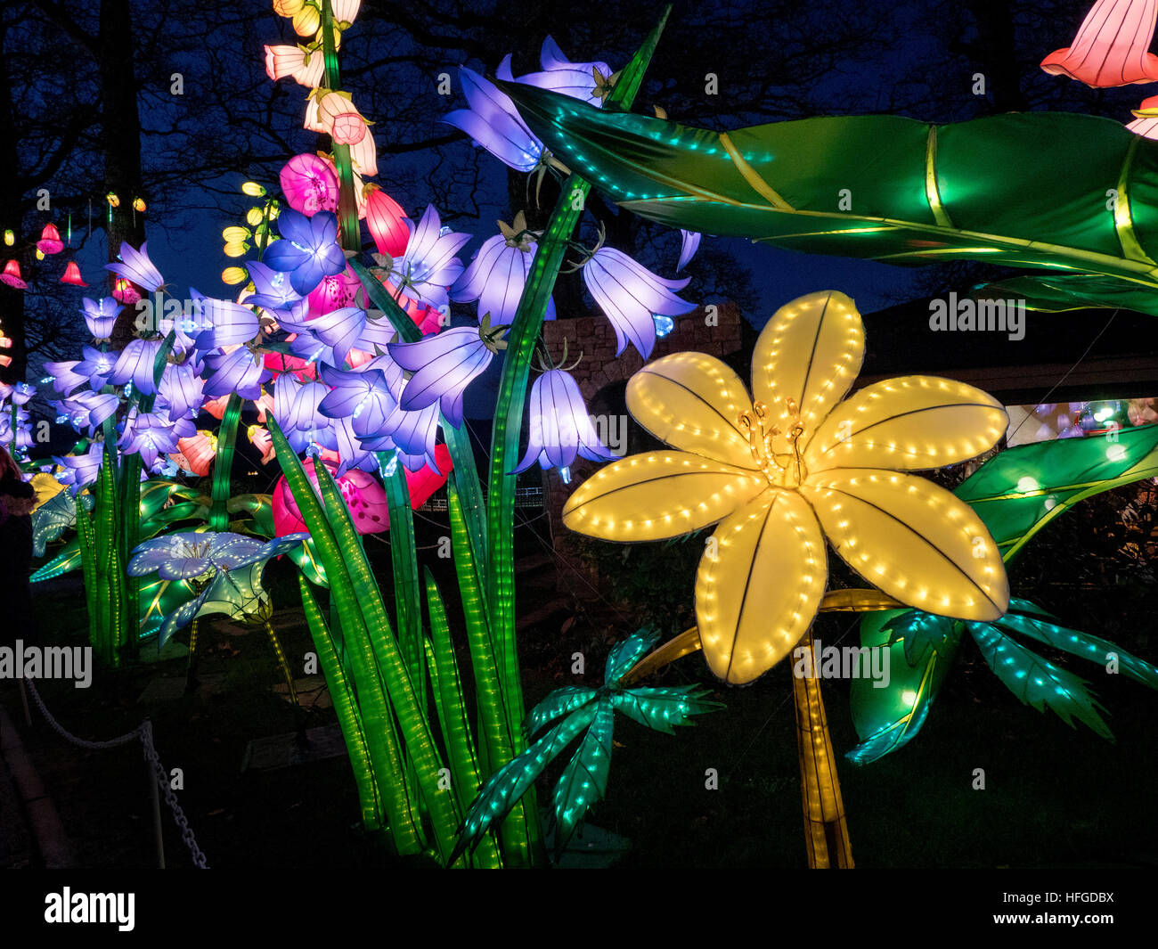 Chinese Lantern Festival at Longleat House, nr Warminster, England, Uk Stock Photo