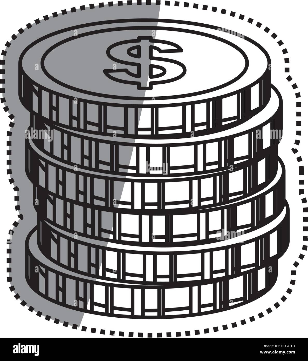 Coins money isolated icon vector illustration graphic design Stock ...