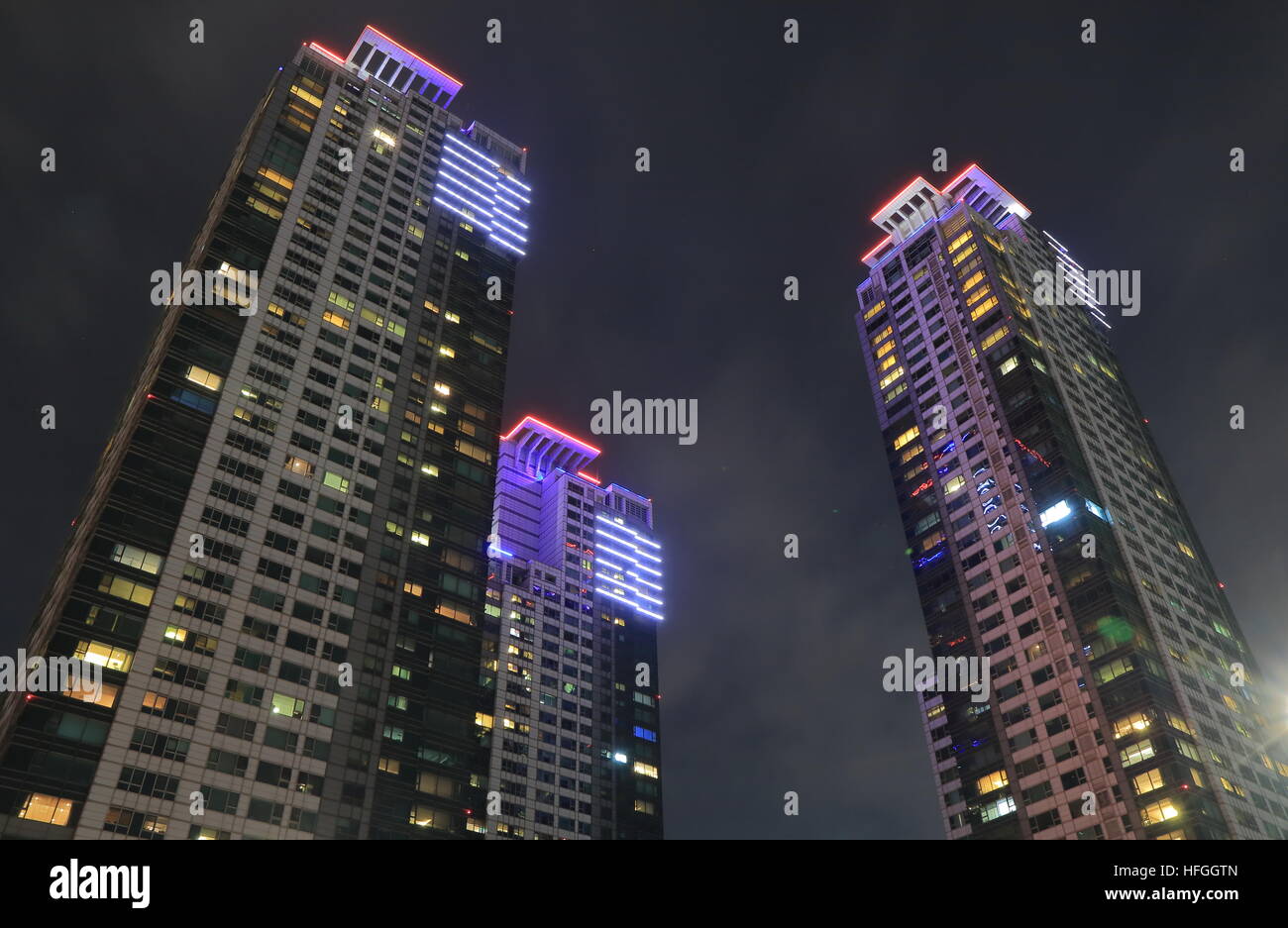 Modern architecture residential building in Seoul South Korea Stock