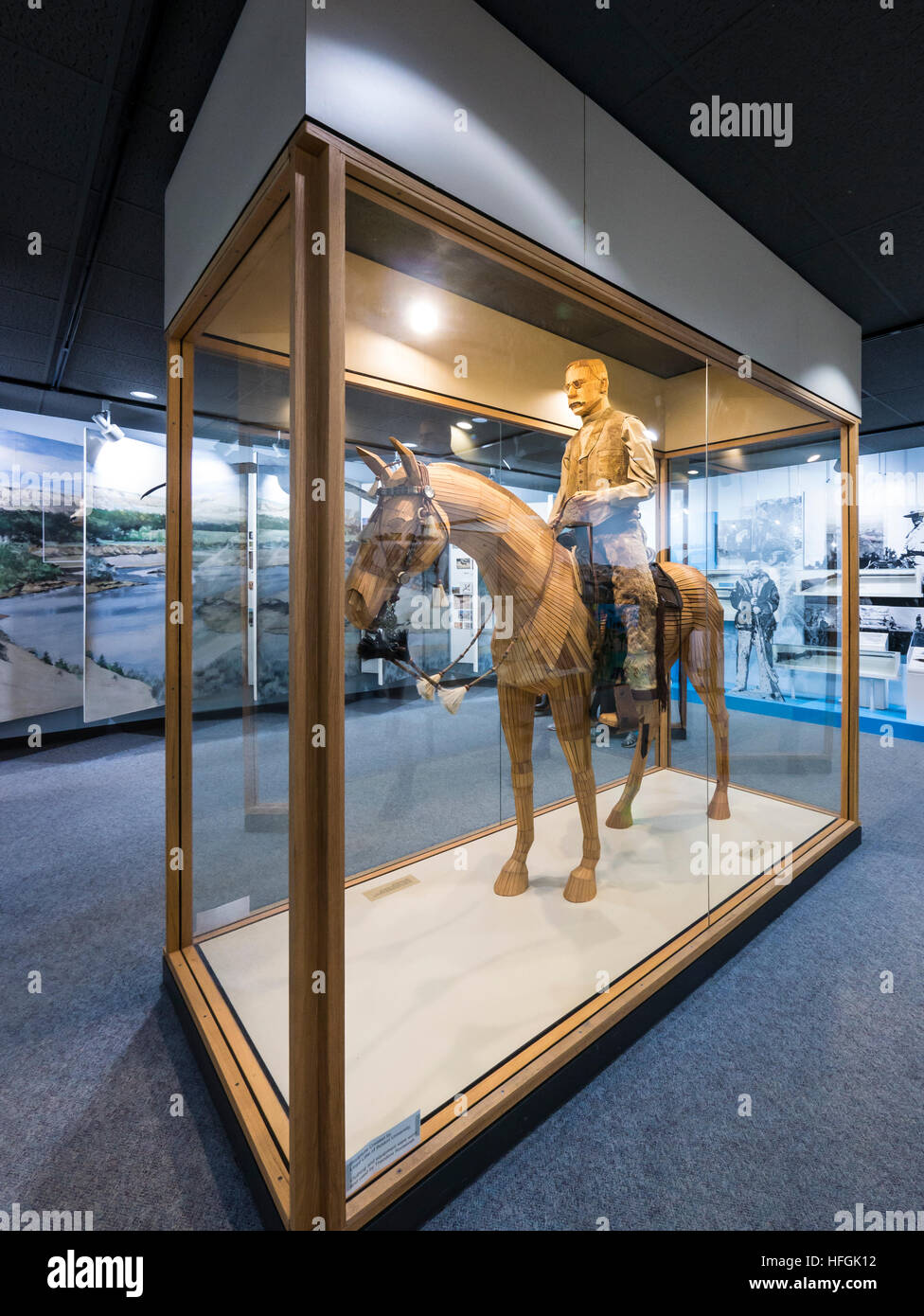Statue of Roosevelt on a horse, South Unit Visitor Center, Theodore