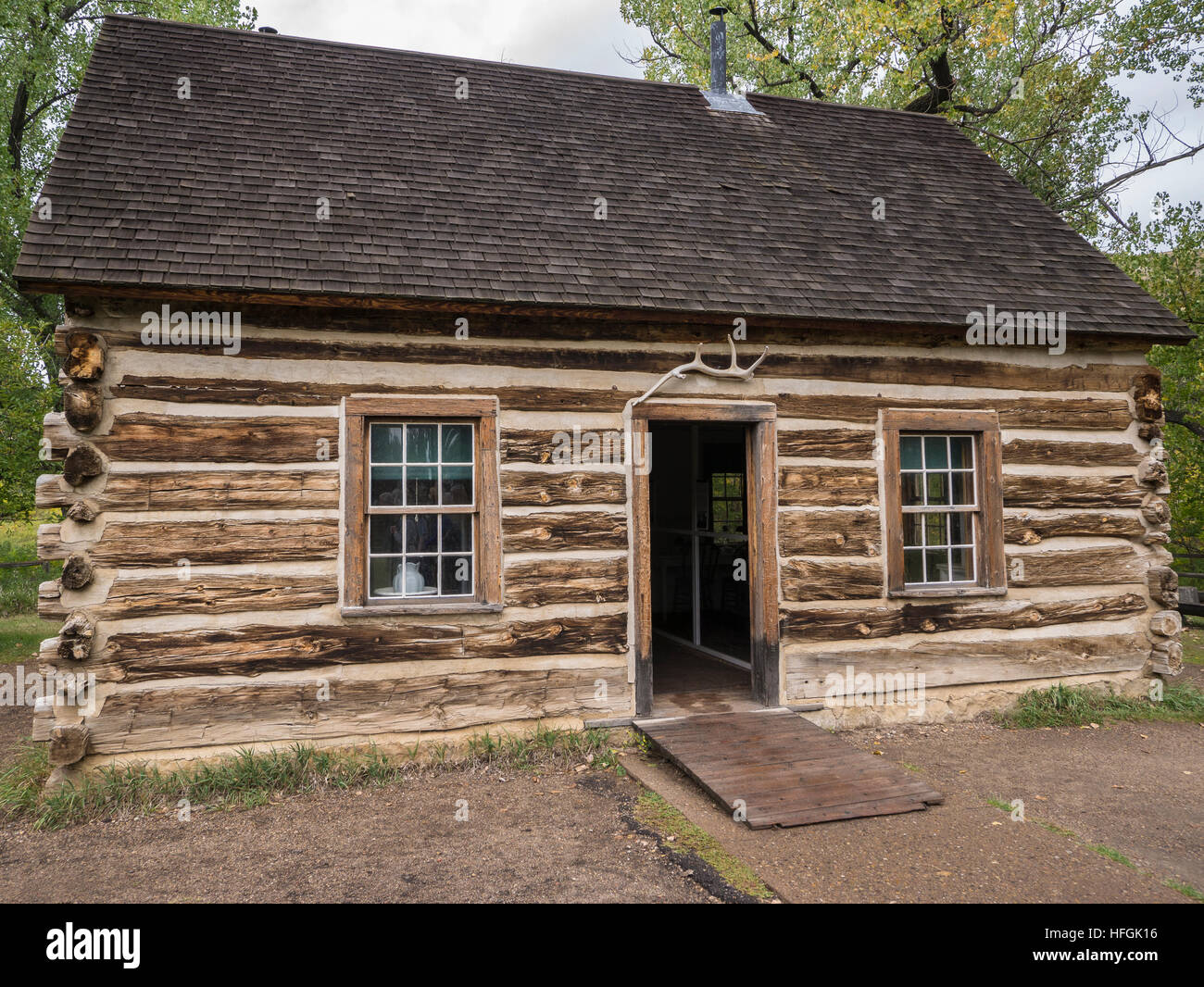 Roosevelt's Maltese Cross Cabin, South Unit Visitor Center, Theodore