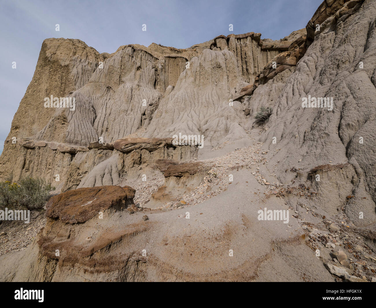 Bentonite formation, cannonball concretions, 14Mile Scenic Drive, North Unit, Theodore