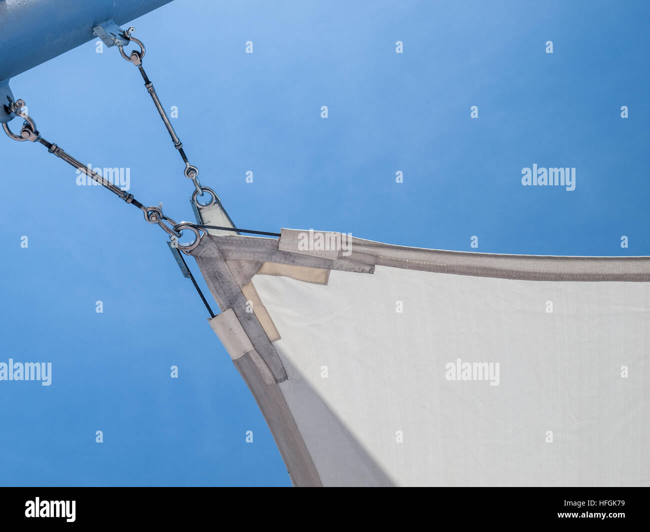 Abstract Sail Cloth Tied Triangle Stock Photo Alamy