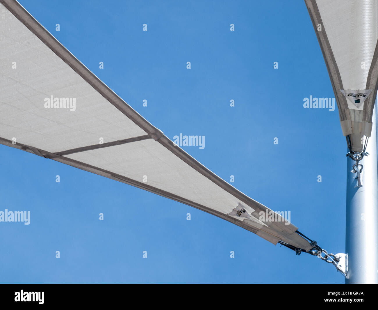 Abstract Sail Cloth Tied Triangle Stock Photo Alamy