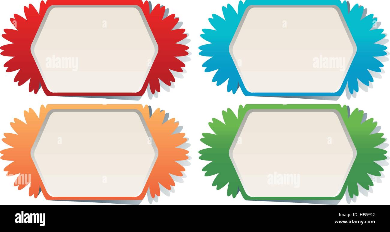 Label templates in four colors illustration Stock Vector Image & Art ...