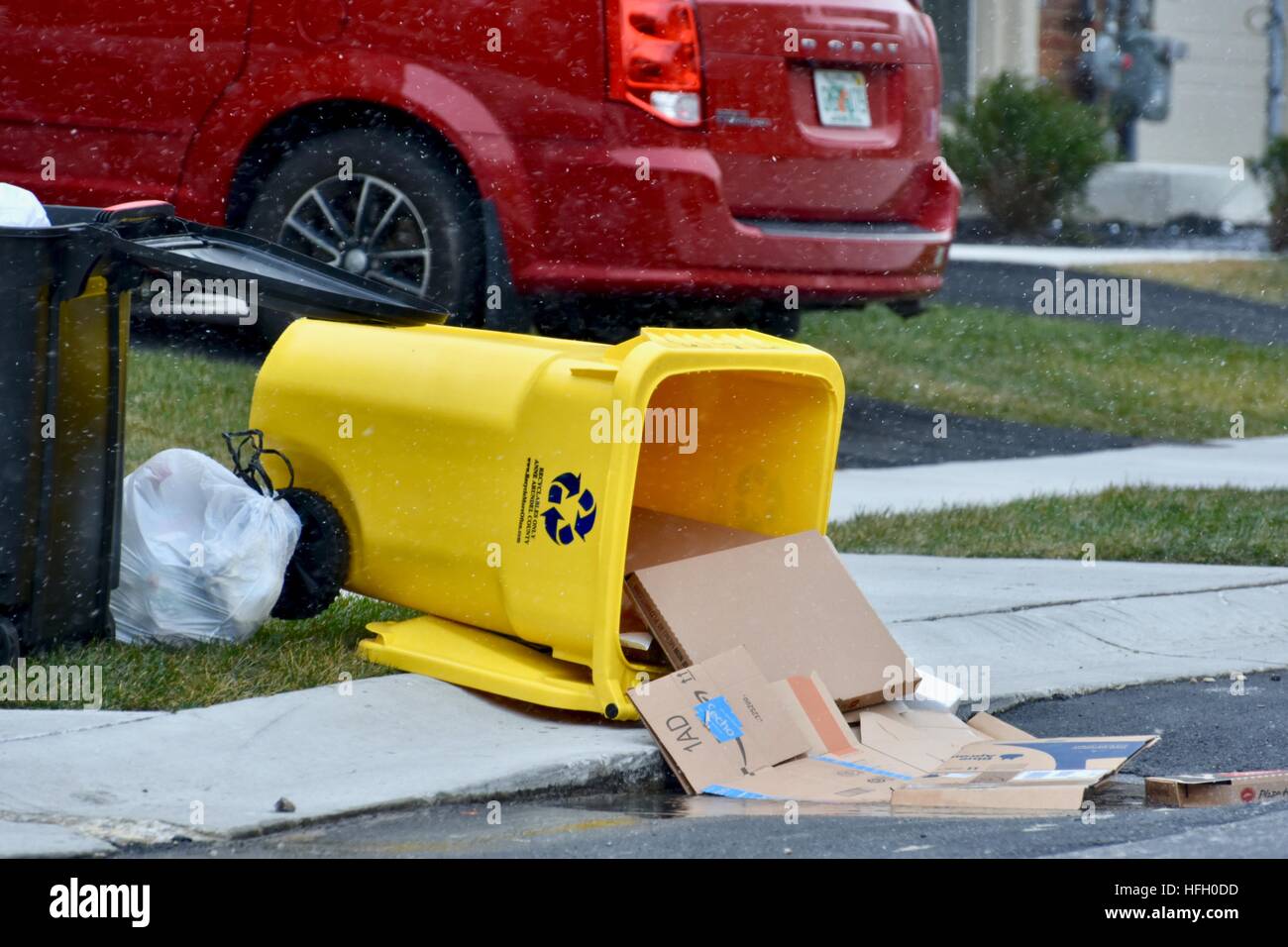 Bins blown over hires stock photography and images Alamy