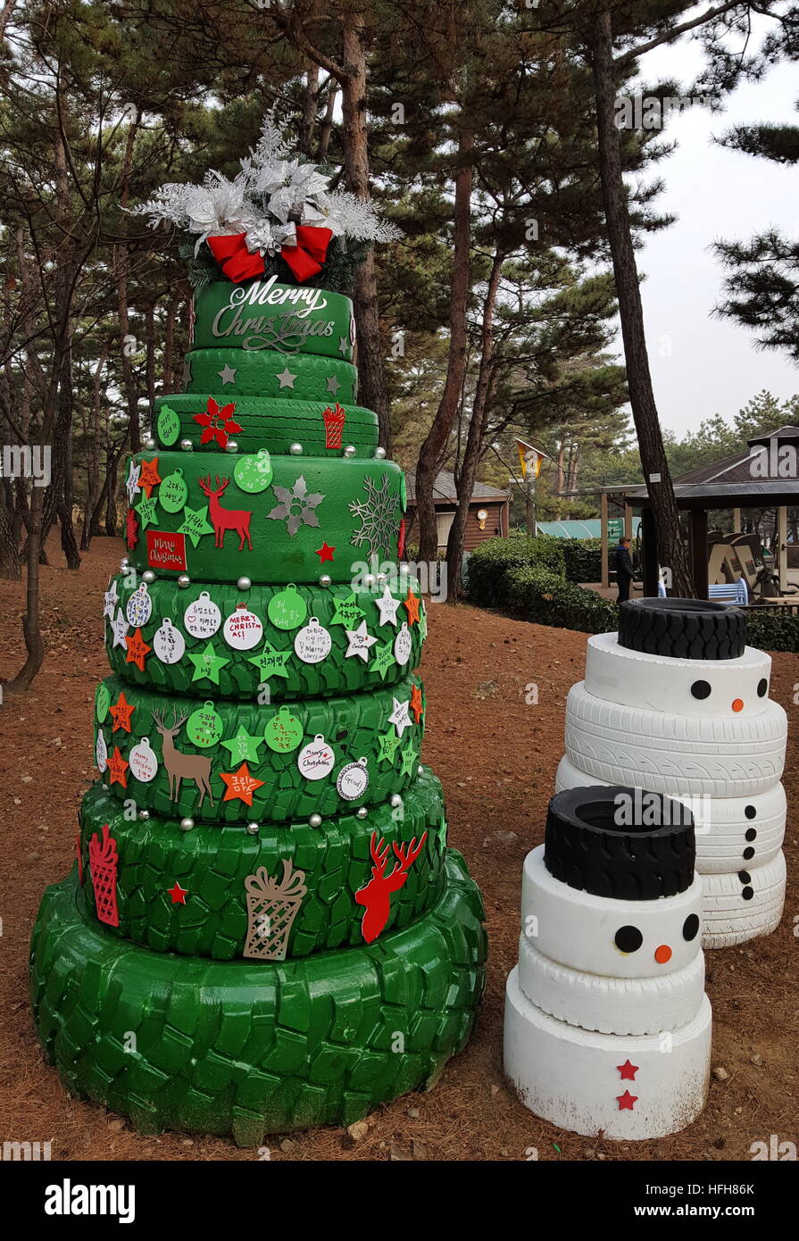 SEOUL SOUTH KOREA DECEMBER 31 2019 A Christmas  tree 