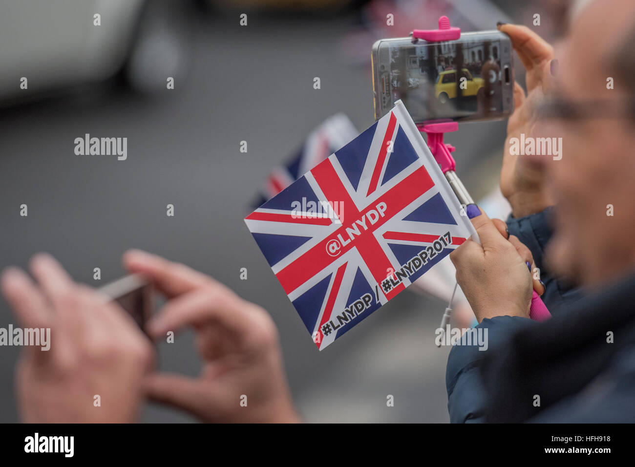 London, UK. 1st Jan, 2017. The vintage minis - The New Years day parade passes through central London form Piccadilly to Whitehall. London 01 Jan 2017 © Guy Bell/Alamy Live News Stock Photo