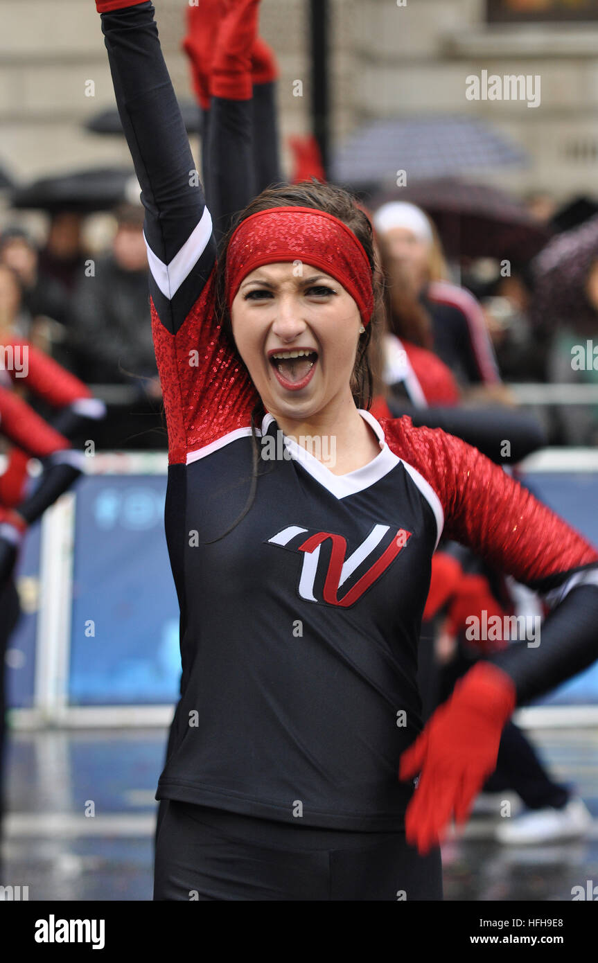 The New Year's Day Parade through London included Varsity all American