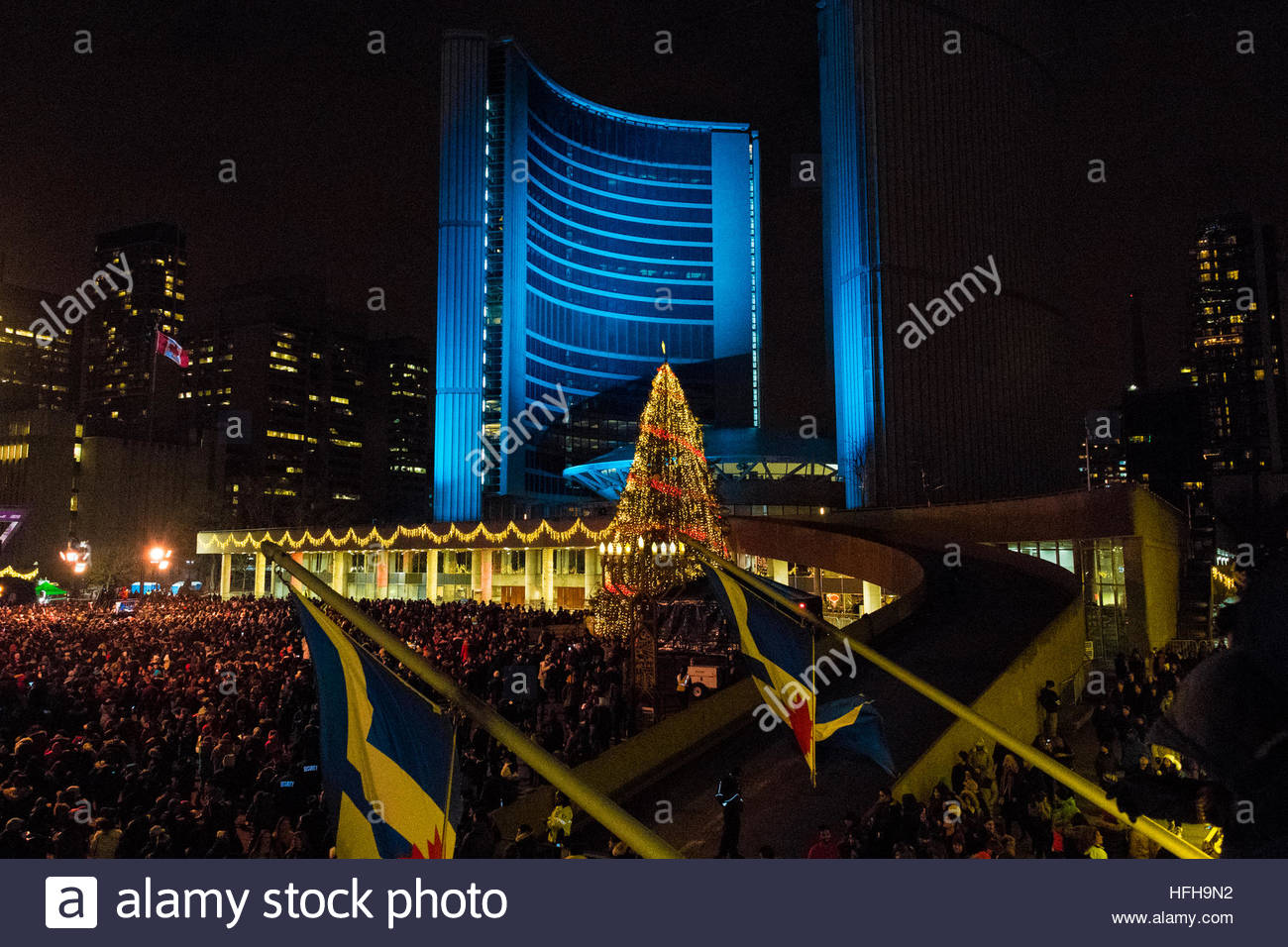 Toronto, Canada. 1st January, 2017. New Year&#039;s Eve celebrations in Stock Photo: 130073246 - Alamy