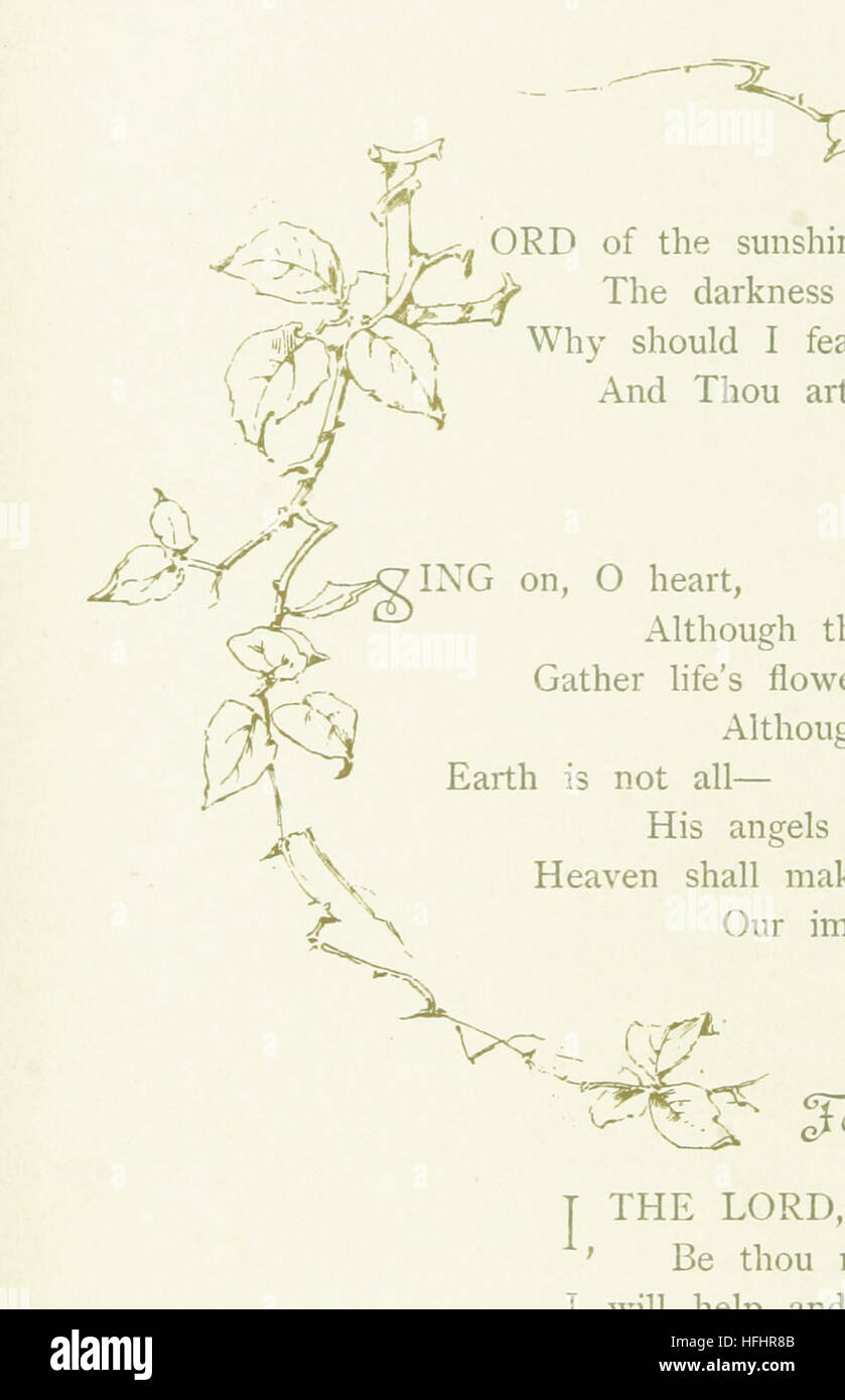 Gems of Devotional Poetry. From Mrs. Browning, Frances Ridley Havergal, etc Image taken from page 18 of 'Gems of Devotional Poetry Stock Photo