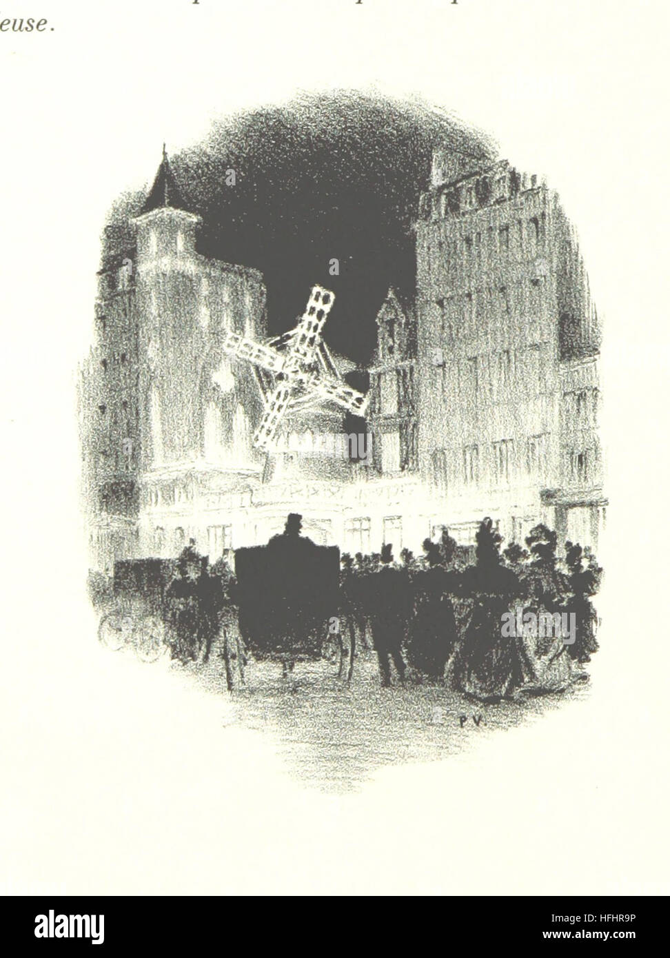 Image taken from page 18 of 'La Vie à Montmartre. Illustrations de P. Vidal' Image taken from page 18 of 'La Vie à Montmartre Stock Photo