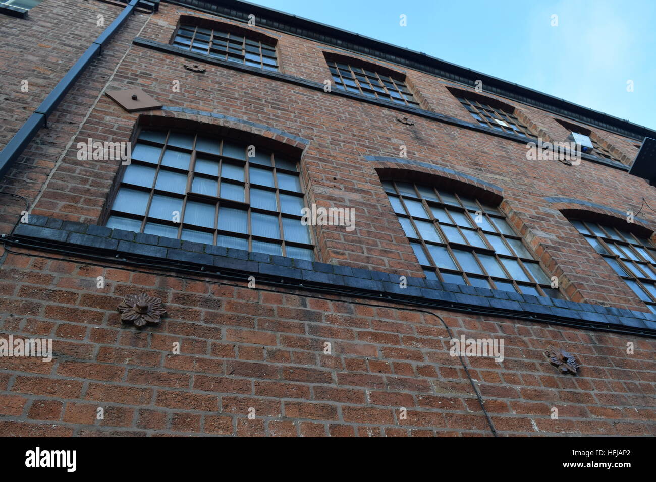 A gun factory in the Birmingham Gun Quarter, looking up at Victorian