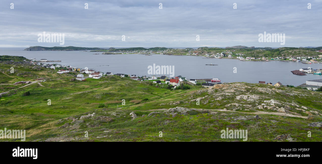 Small village community in Twillingate, Newfoundland. Stock Photo