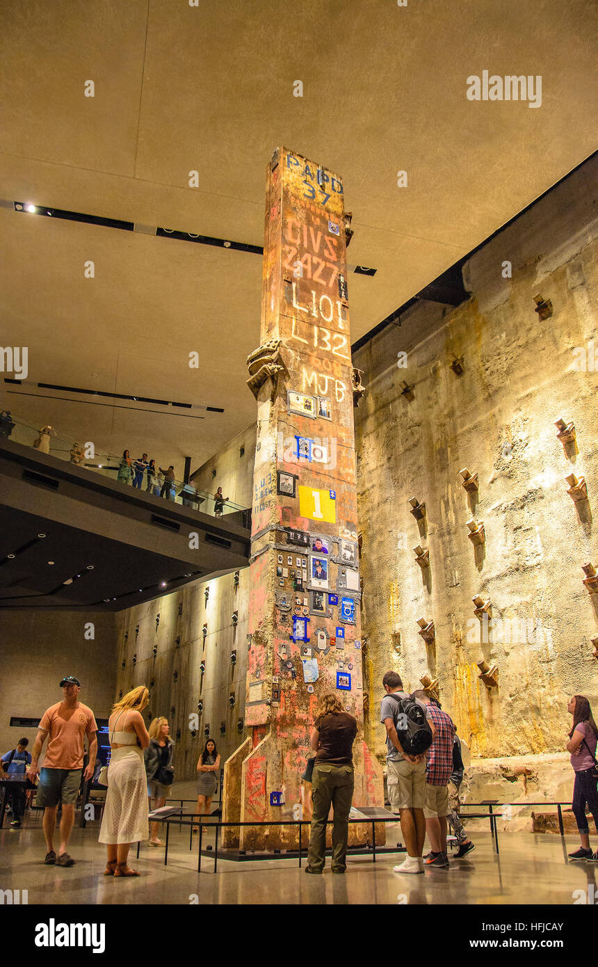 Interior of the 9/11 National Memorial Museum in New York City Stock Photo  - Alamy