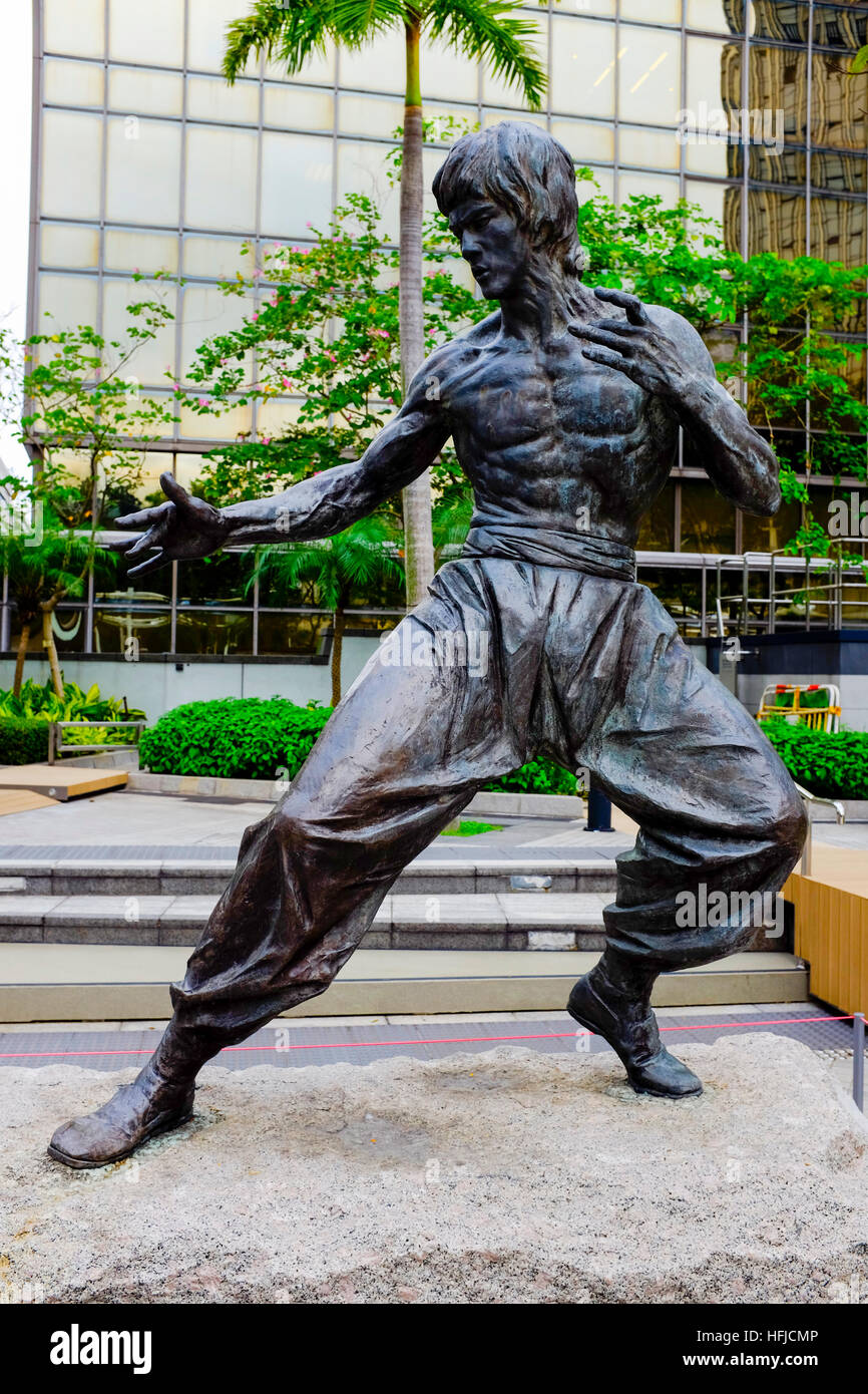 Kung Fu film star Bruce Lee statue, The Avenue of Stars, Hong Kong