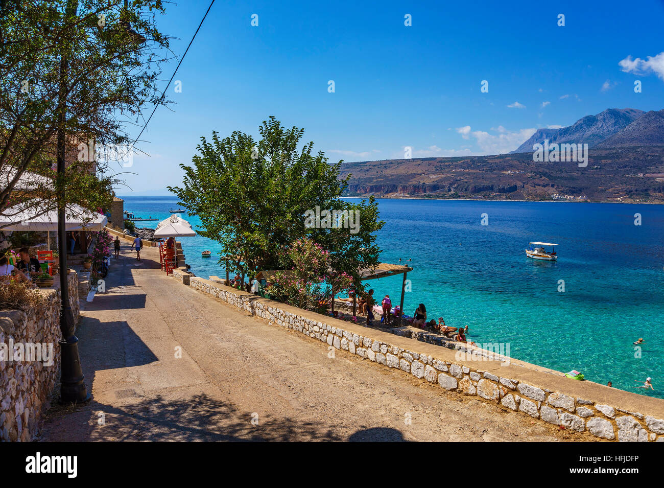 The picturesque coastal village of Limeni located in Laconia Greece