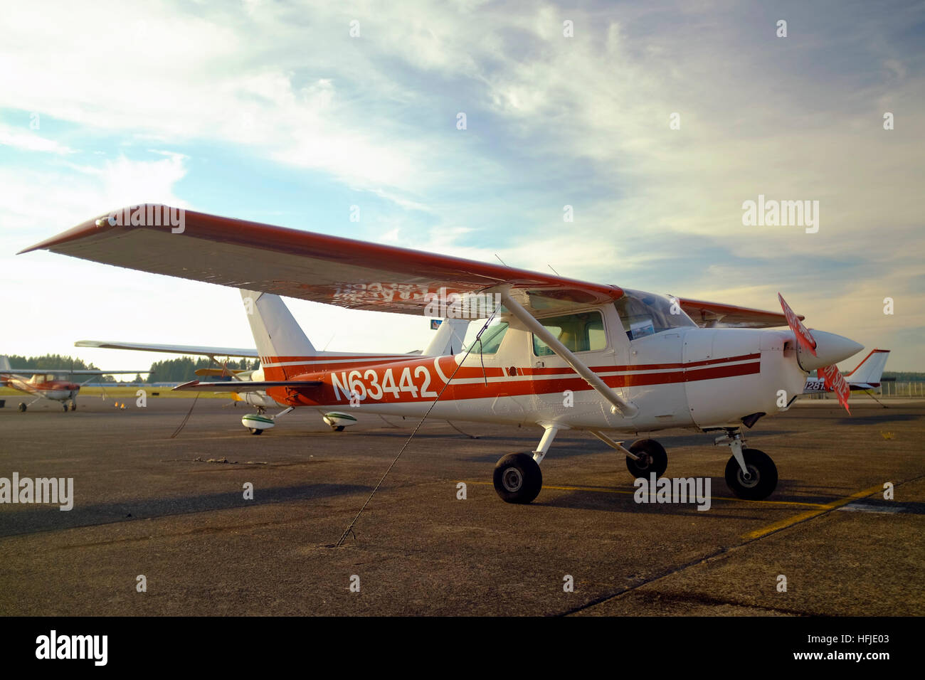 Cessna 150M 150HP airplane for sale Stock Photo