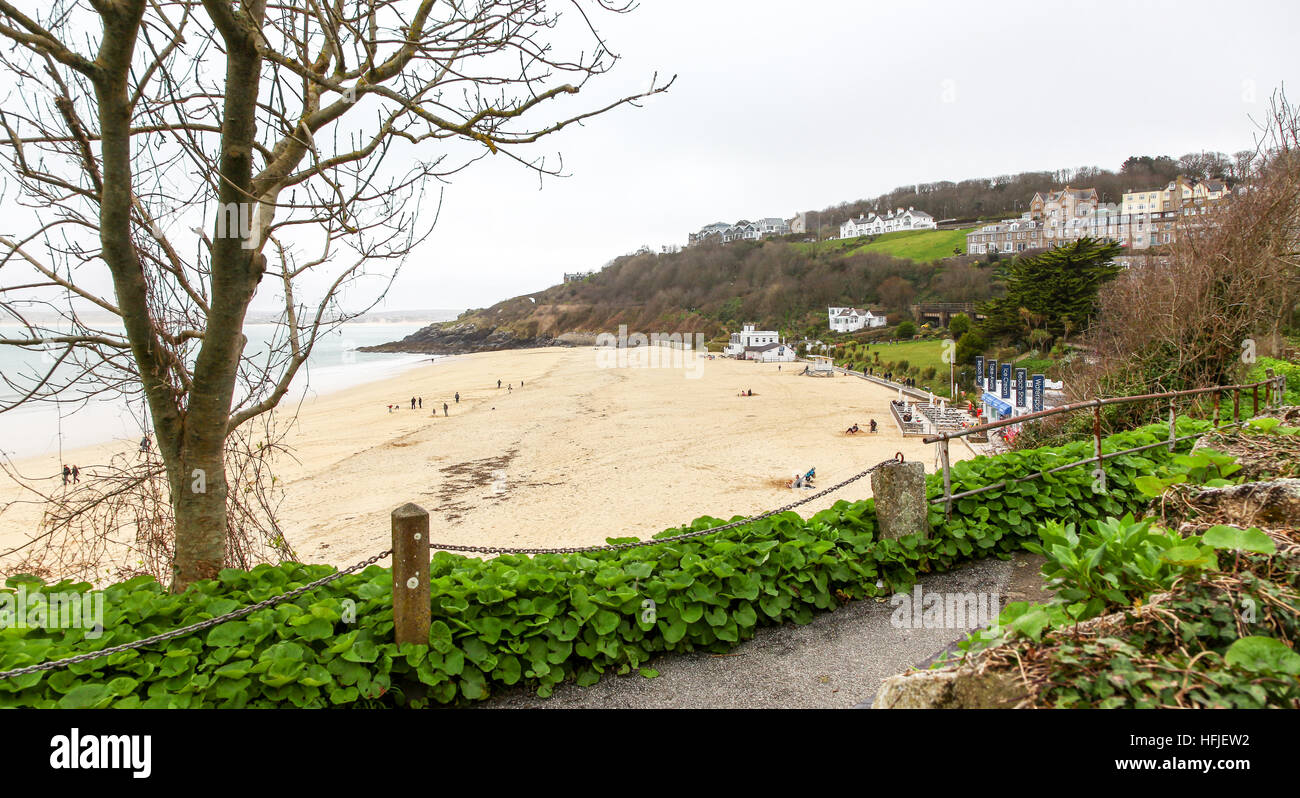 Porthminster Beach at spring at St Ives Cornwall South West England UK GB Stock Photo