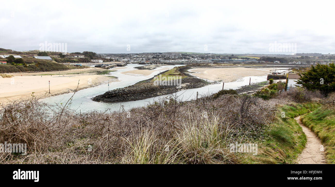Porthkidney Sands near St Ives, at the mouth of the Hayle Estuary Cornwall South West England UK GB Stock Photo