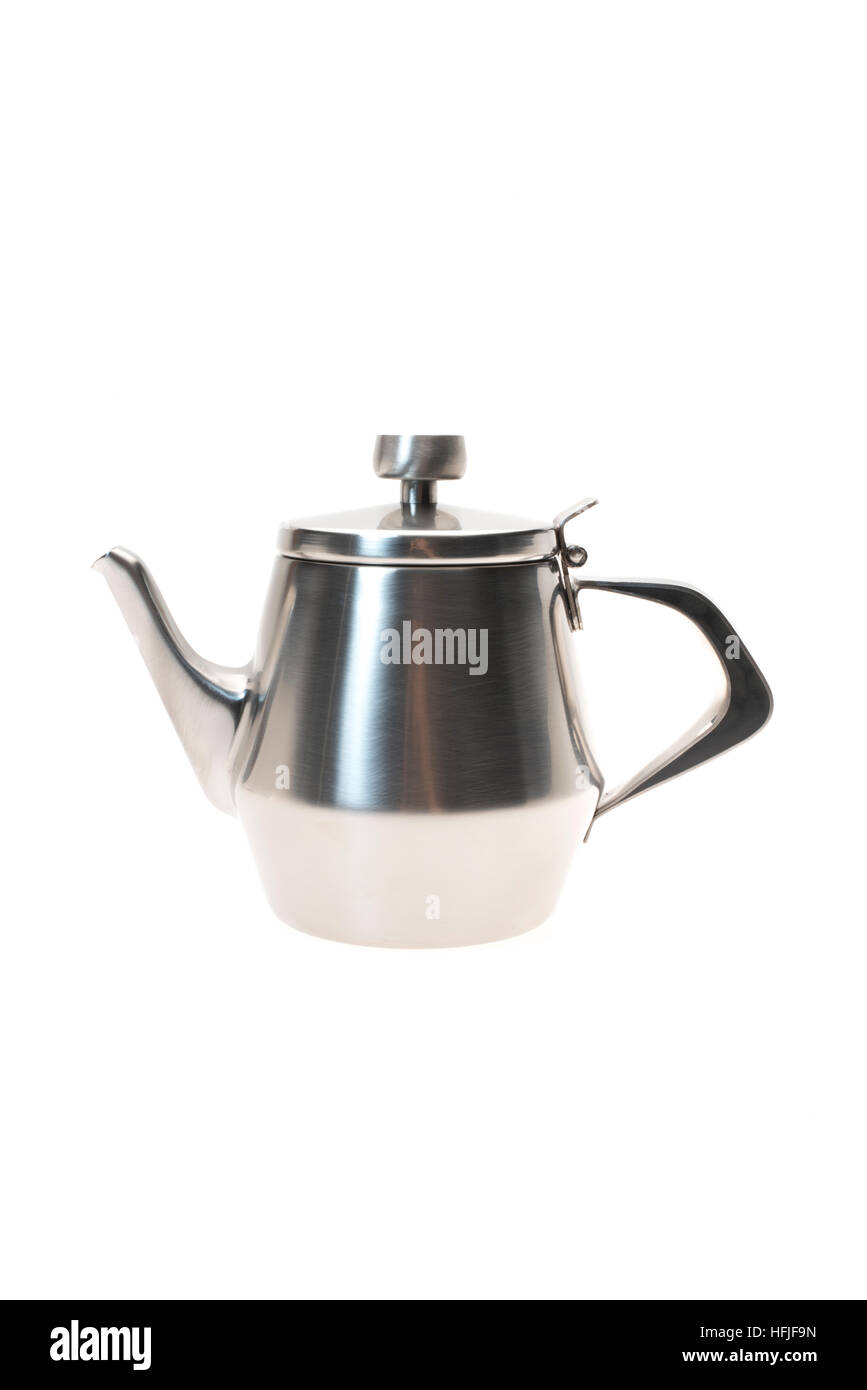 Stainless Steel Teapot Stock Photo