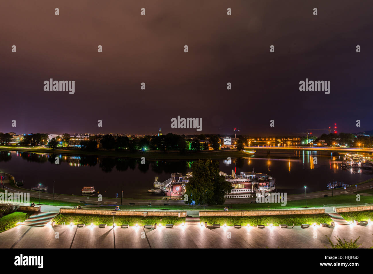 The Vistula (Polish: Wisła) is the longest and largest river in Poland, at 1,047 kilometres  in length. The drainage basin area of the Vistula is 194, Stock Photo