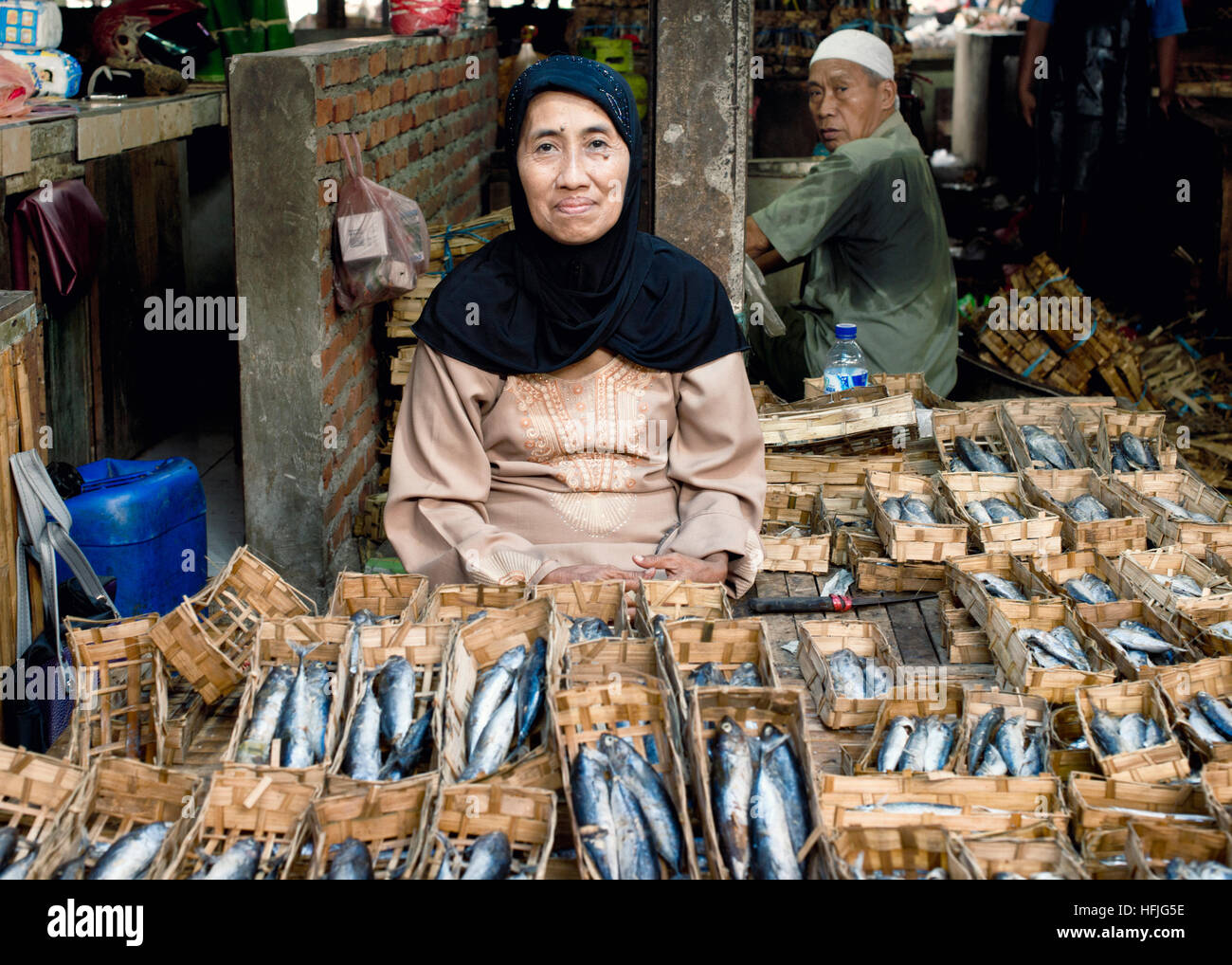 Woman selling dried fish hires stock photography and images Alamy